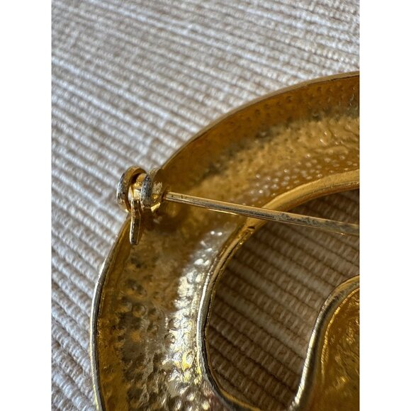 Vintage Gold-Tone Swirl Brooch PinCraft bor Collect - Picture 7 of 10